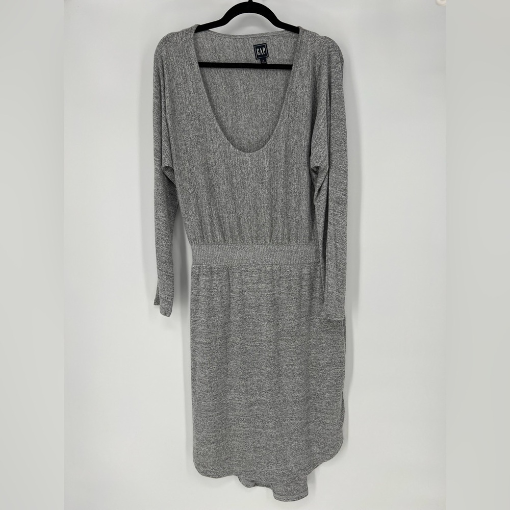 GAP DOVE GREY‎ NWOT KNIT SCOOP NECK PULLOVER DRESS LIGHTWEIGHT VERY SOFT